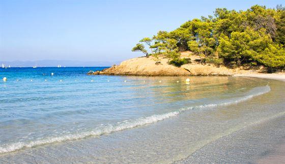 belle plage var provence porquerolles courtade